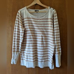 XL ana striped tan and cream sweater